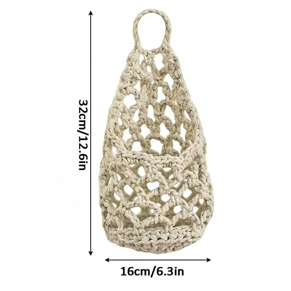 Cotton Macrame Plant Hanger - Hand-Woven for Indoor Plant Display