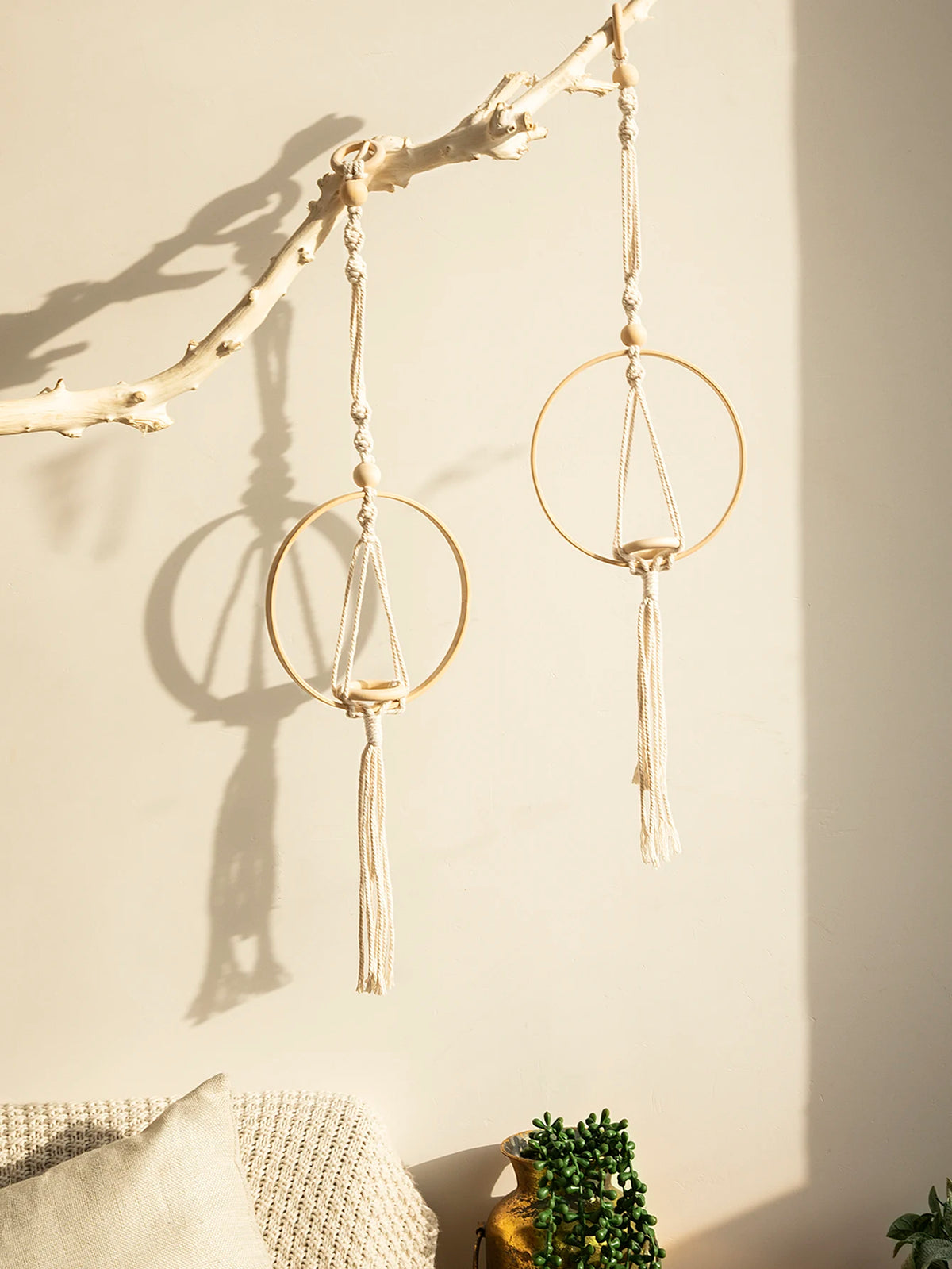 Rope Plant Hanger - Boho Macramé for Hanging Gardens