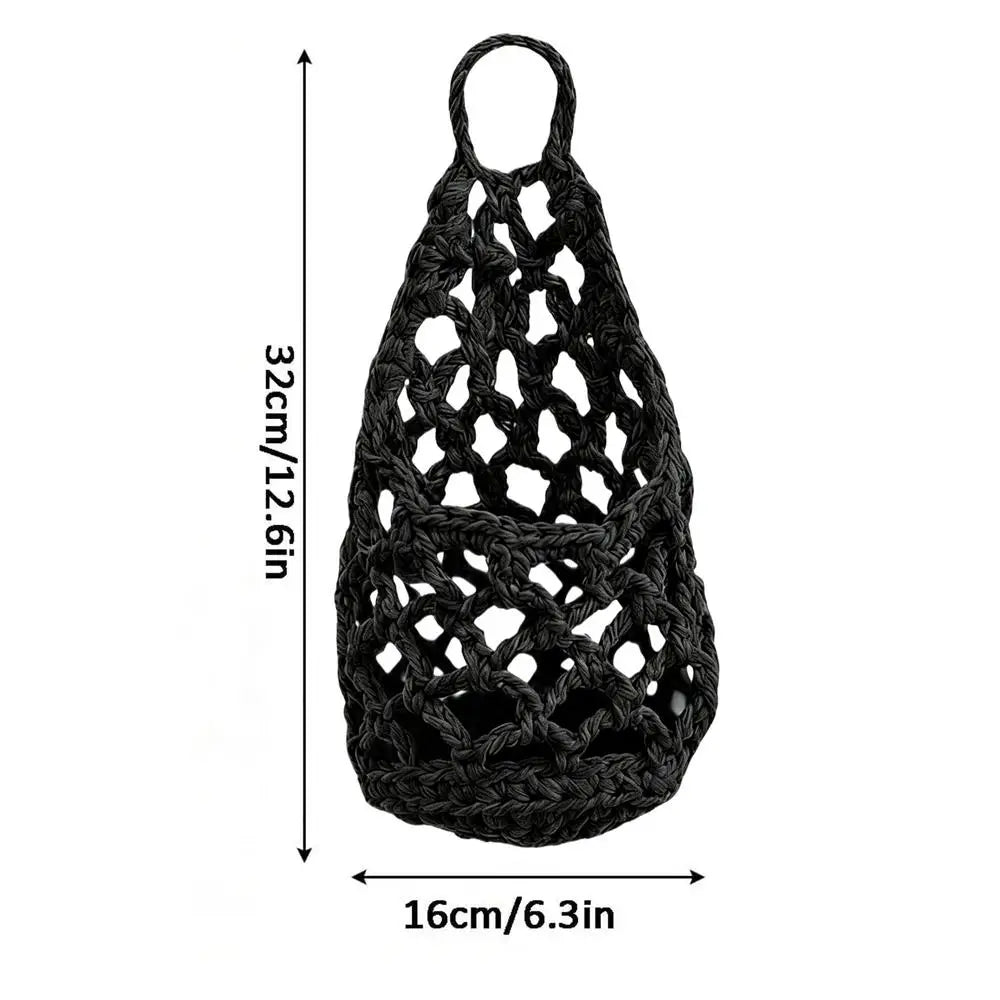 Cotton Macrame Plant Hanger - Hand-Woven for Indoor Plant Display