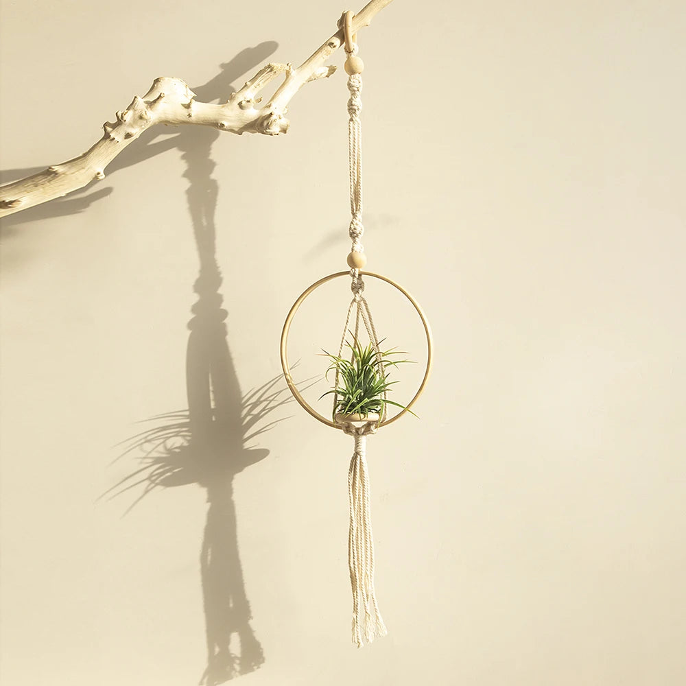 Rope Plant Hanger - Boho Macramé for Hanging Gardens