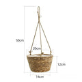 Jute Rope Plant Hanger - Woven Basket for Indoor & Outdoor Plants