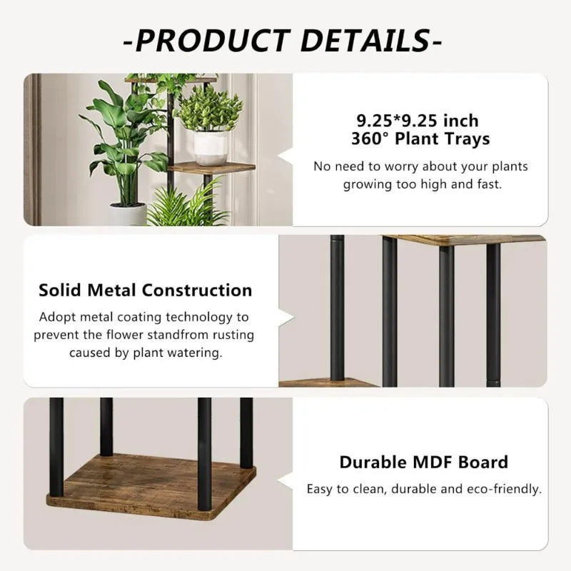 5-Tier Metal Plant Stand - Maximize Small Spaces | New Maker Forge